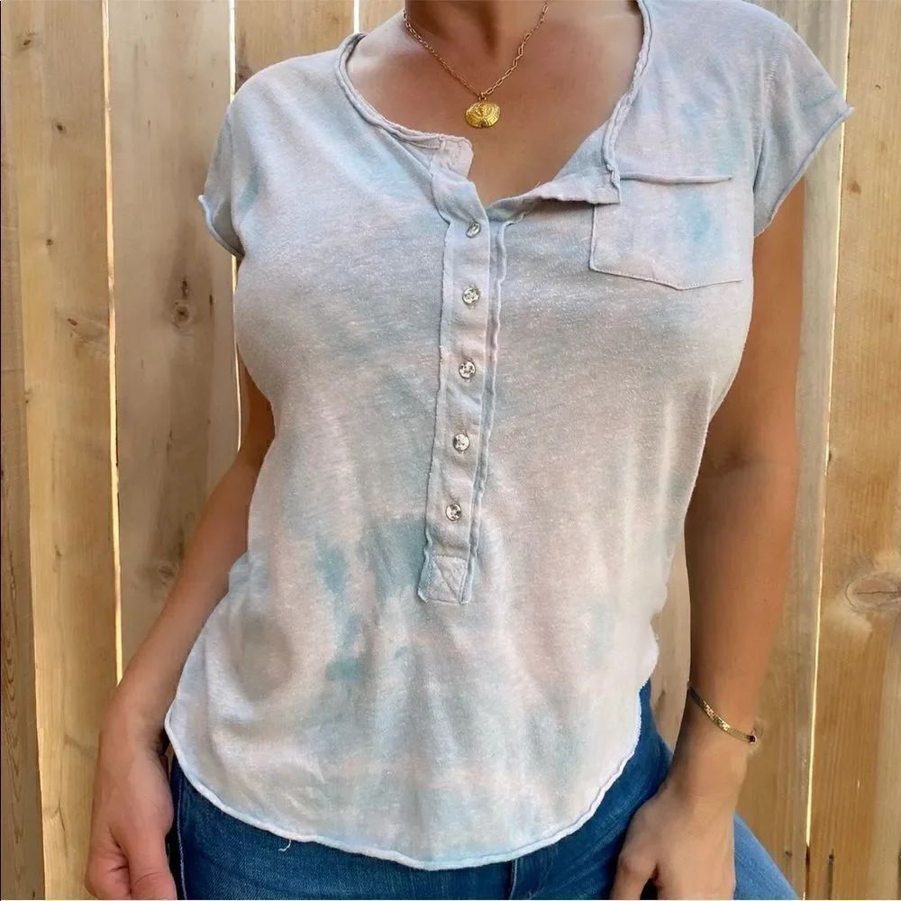 FreeβPeopleβbeachΒ pastelβcolorβtieβdyedβT-ShirtβsizeβSmall